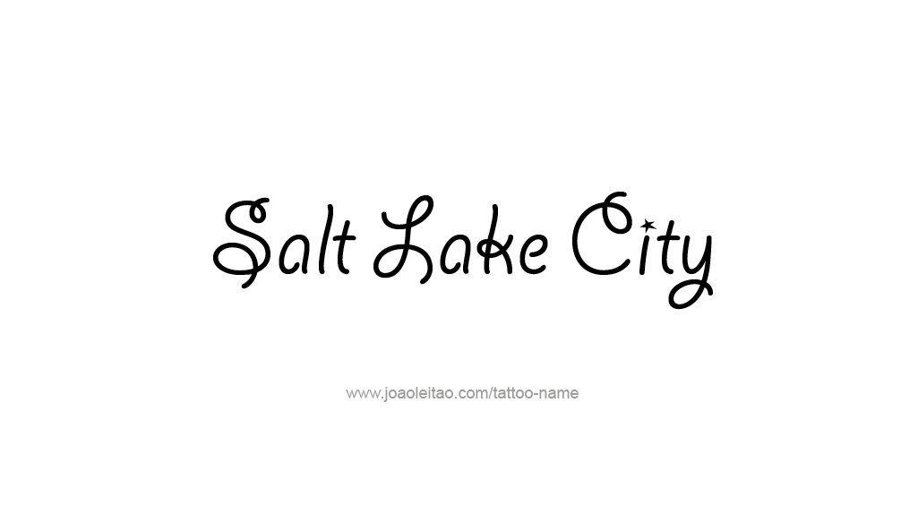 Tattoo Design USA Capital City Name Salt Lake City