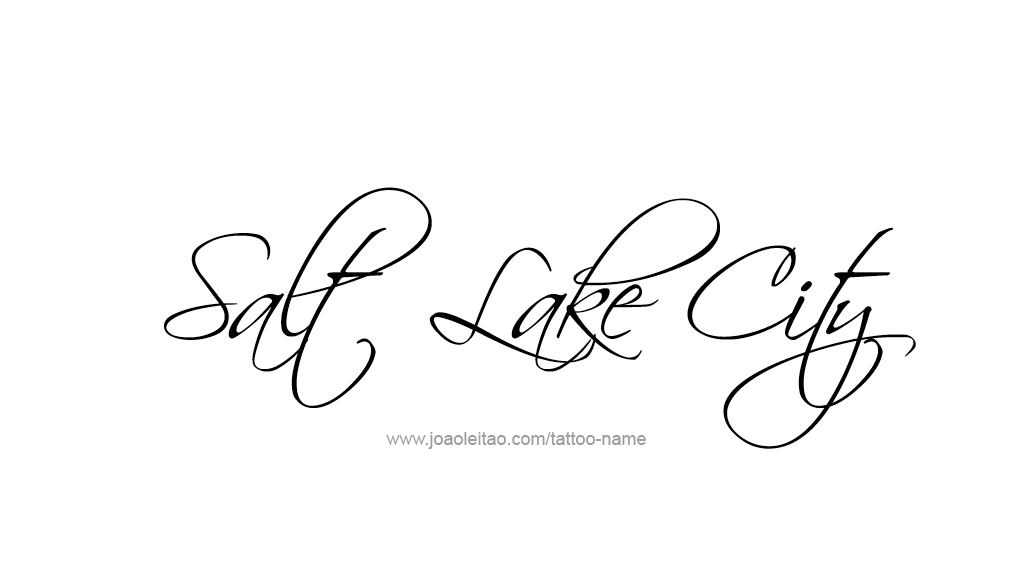 Tattoo Design USA Capital City Name Salt Lake City