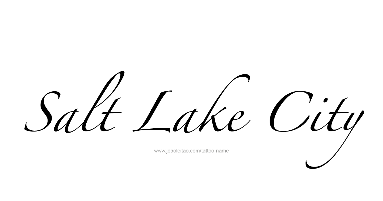 Tattoo Design USA Capital City Name Salt Lake City