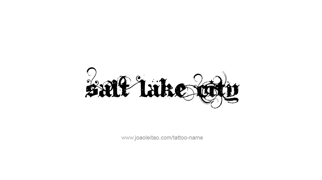 Tattoo Design USA Capital City Name Salt Lake City