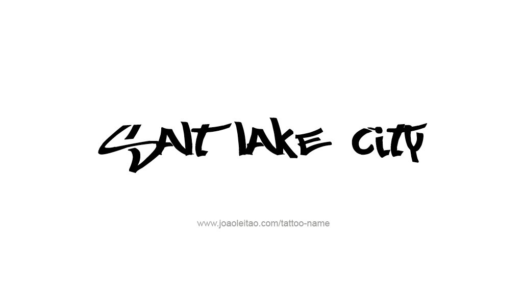 Tattoo Design USA Capital City Name Salt Lake City