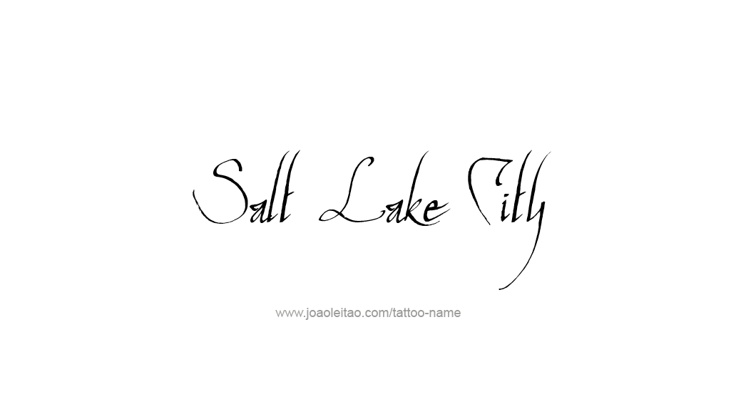 Tattoo Design USA Capital City Name Salt Lake City