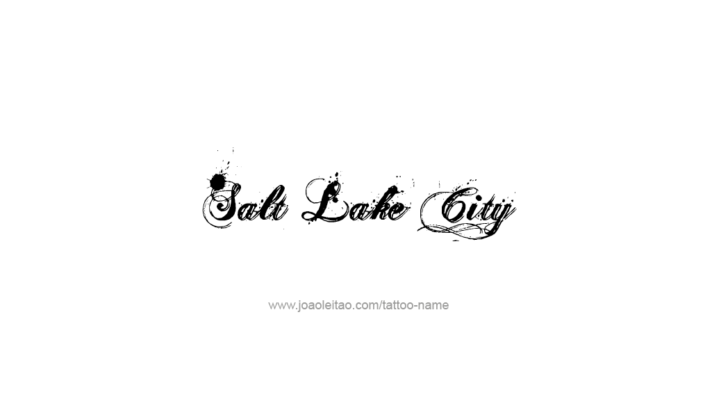 Tattoo Design USA Capital City Name Salt Lake City
