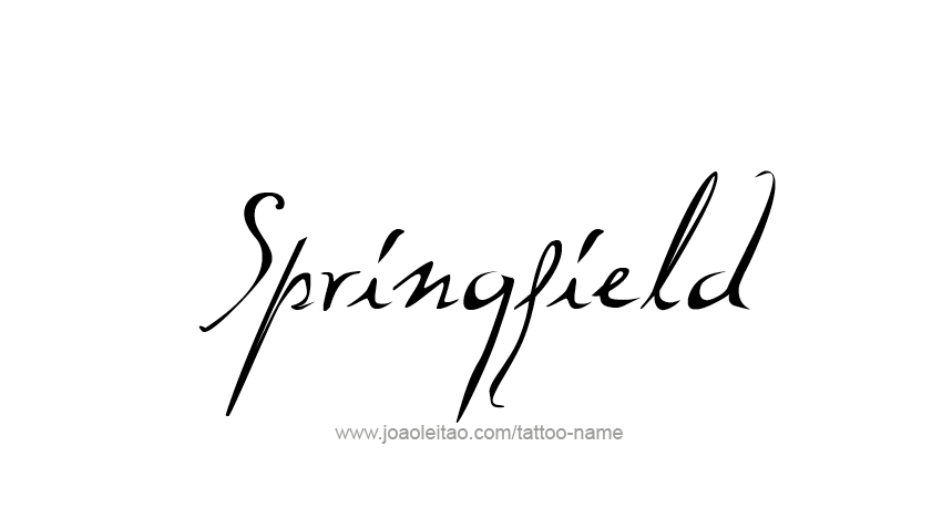 Tattoo Design USA Capital City Name Springfield