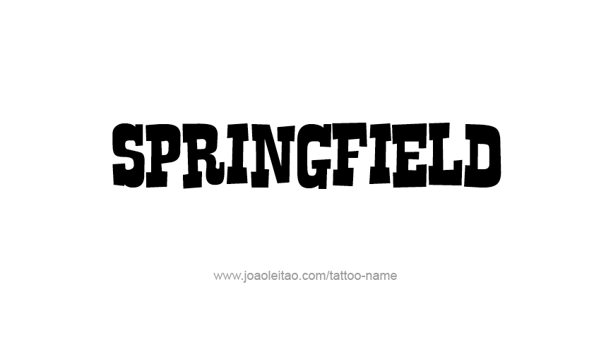 Tattoo Design USA Capital City Name Springfield