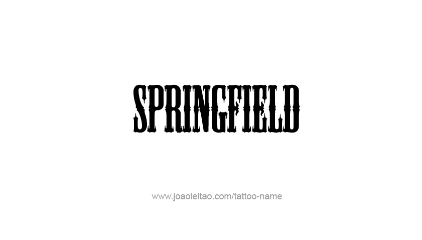 Tattoo Design USA Capital City Name Springfield