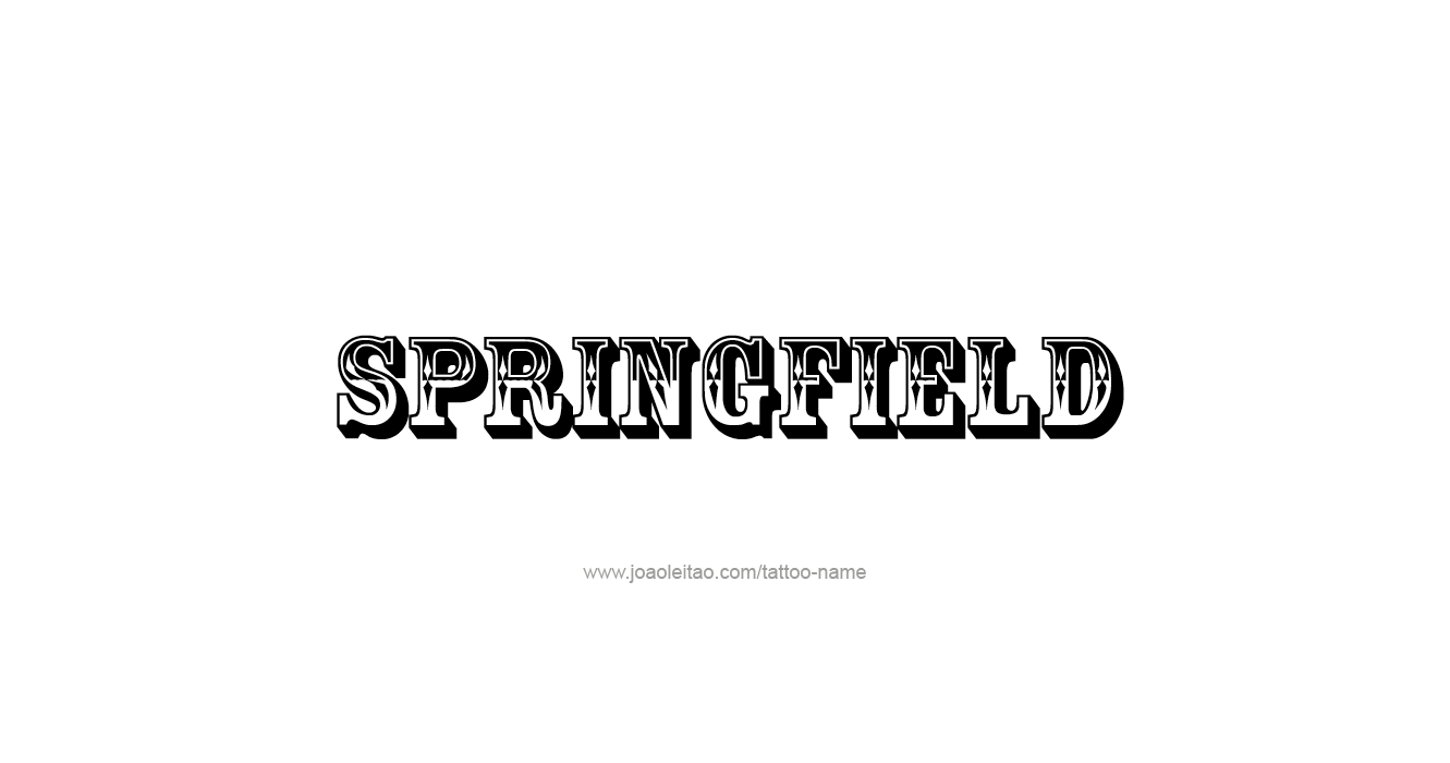 Tattoo Design USA Capital City Name Springfield