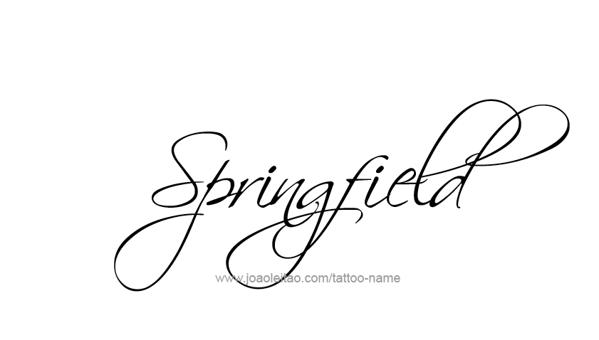 Tattoo Design USA Capital City Name Springfield