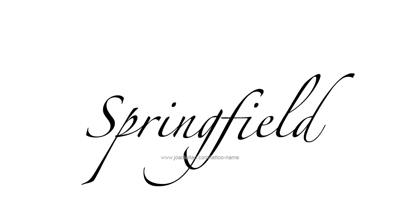 Tattoo Design USA Capital City Name Springfield