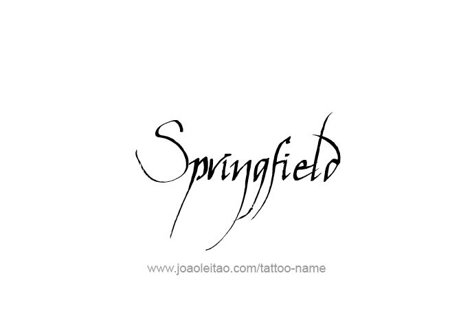 Tattoo Design USA Capital City Name Springfield