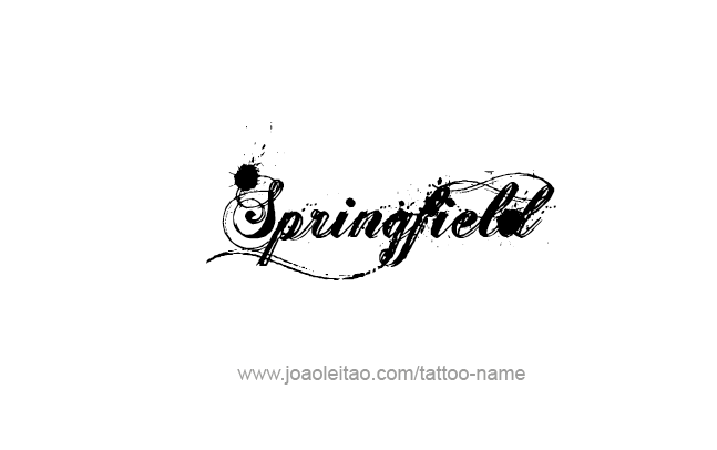 Tattoo Design USA Capital City Name Springfield