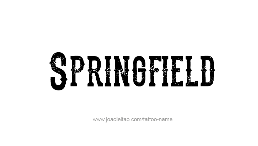 Tattoo Design USA Capital City Name Springfield