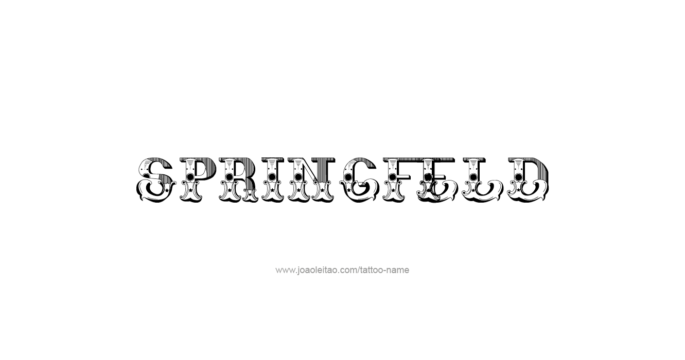 Tattoo Design USA Capital City Name Springfield