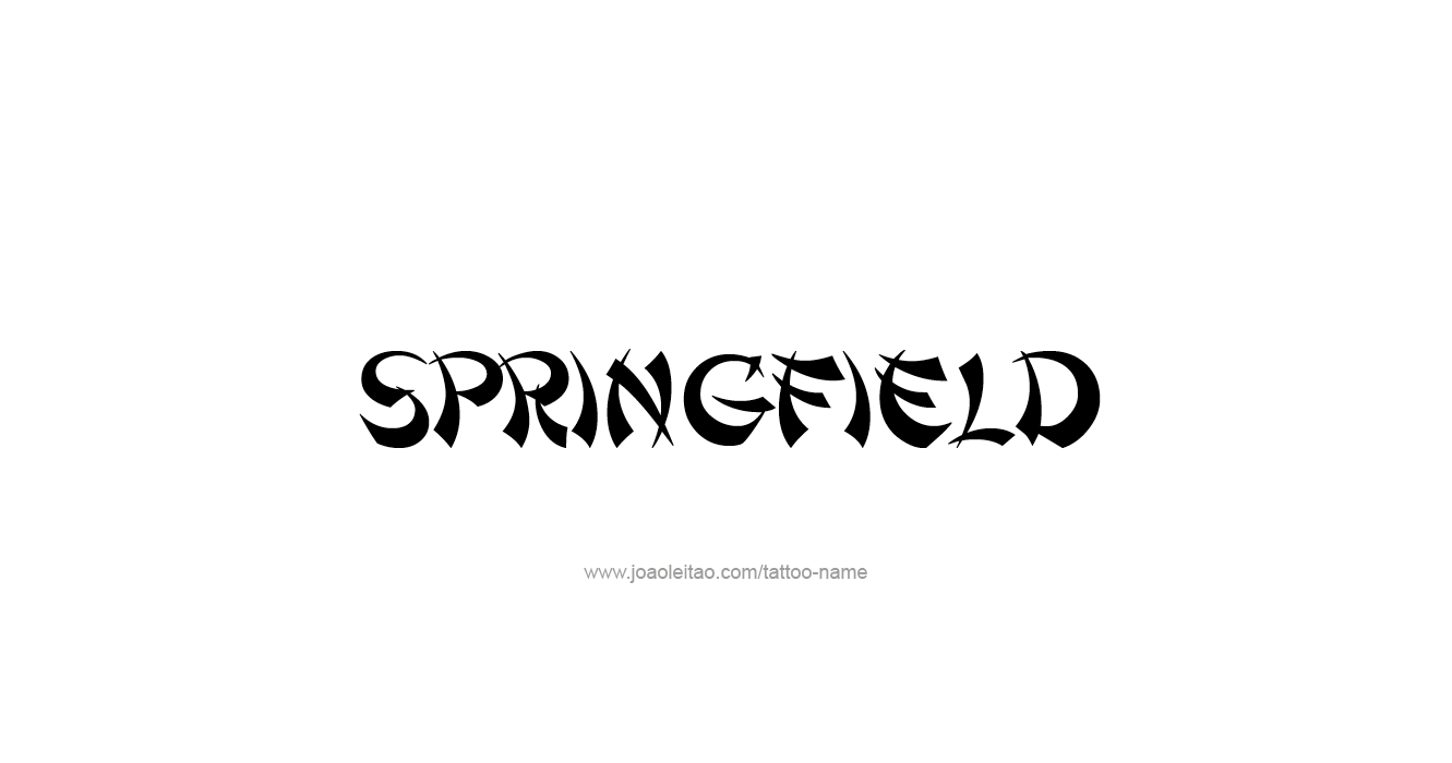 Tattoo Design USA Capital City Name Springfield