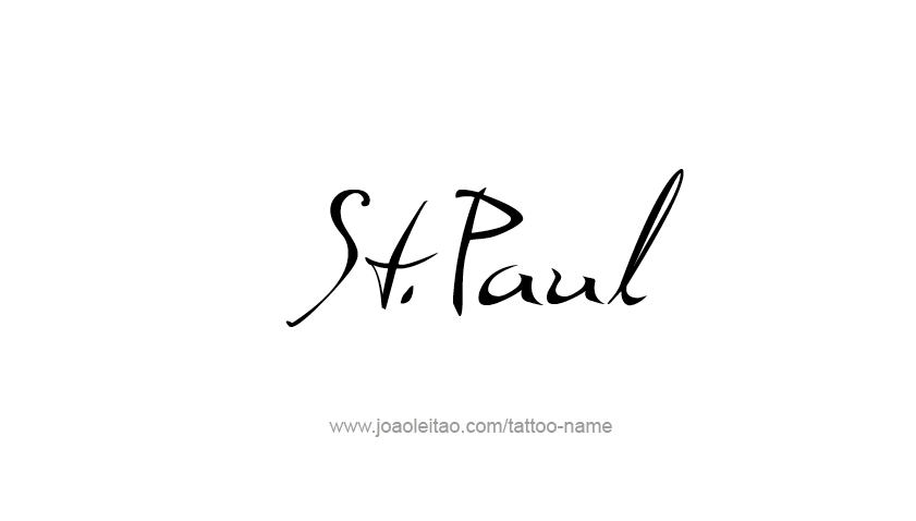 Tattoo Design USA Capital City Name St. Paul