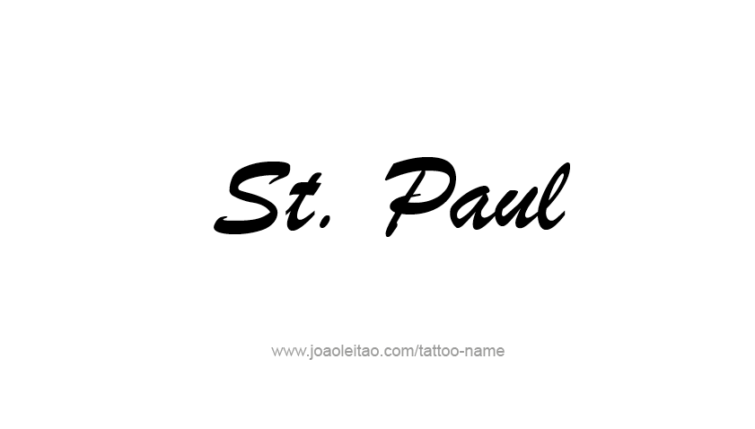 Tattoo Design USA Capital City Name St. Paul