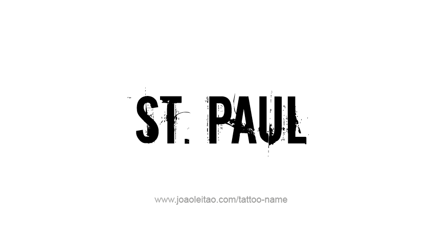 Tattoo Design USA Capital City Name St. Paul