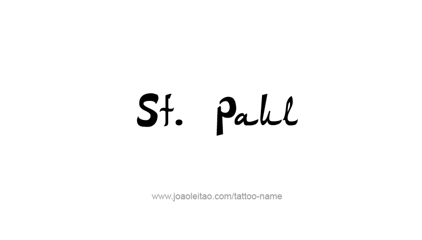 Tattoo Design USA Capital City Name St. Paul