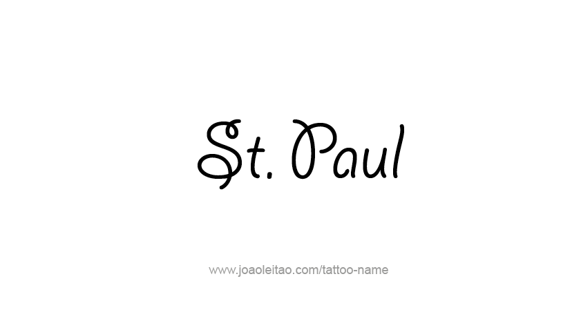 Tattoo Design USA Capital City Name St. Paul