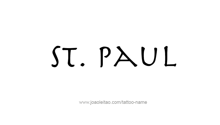 Tattoo Design USA Capital City Name St. Paul