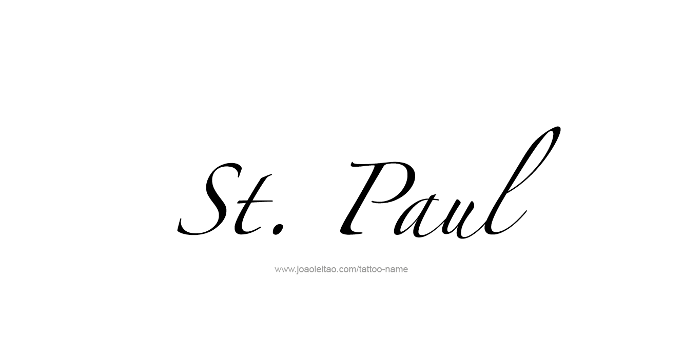 Tattoo Design USA Capital City Name St. Paul