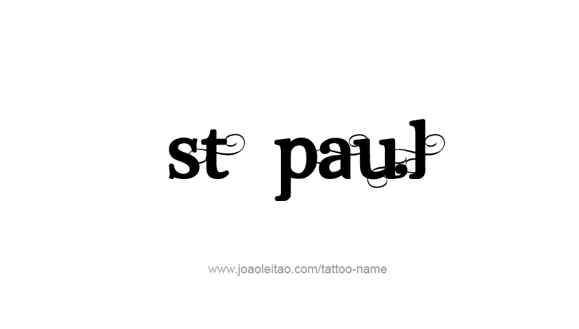 Tattoo Design USA Capital City Name St. Paul