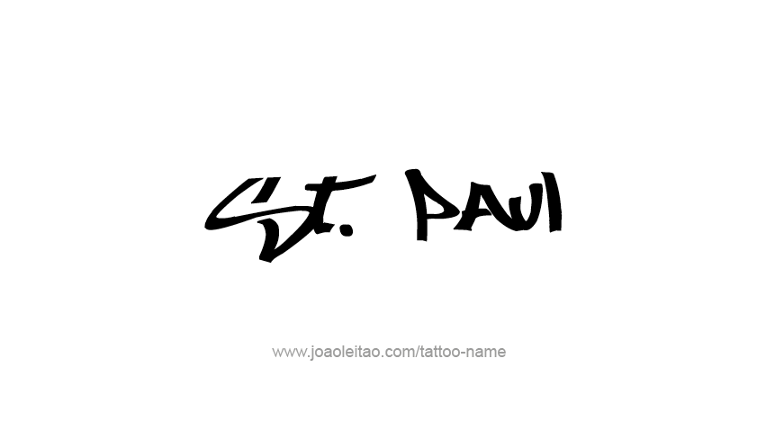 Tattoo Design USA Capital City Name St. Paul