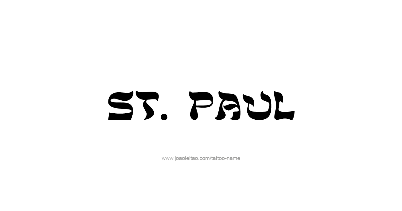 Tattoo Design USA Capital City Name St. Paul