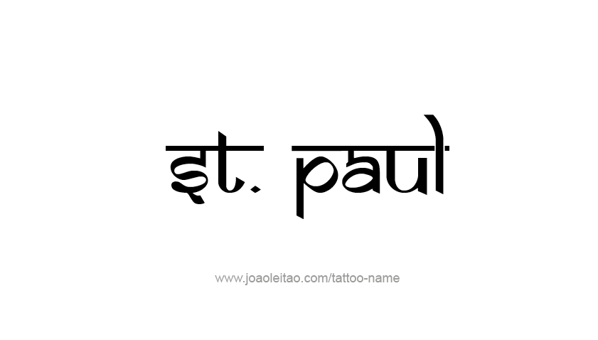 Tattoo Design USA Capital City Name St. Paul