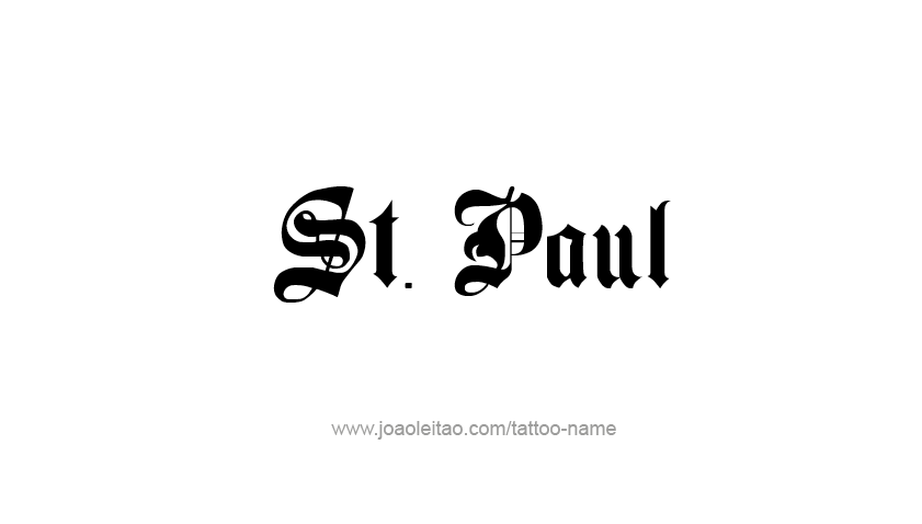 Tattoo Design USA Capital City Name St. Paul