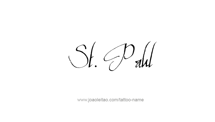 Tattoo Design USA Capital City Name St. Paul