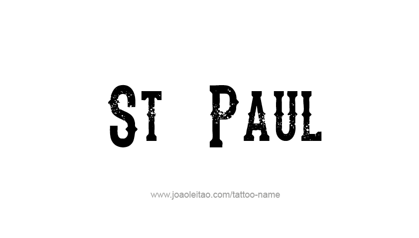 Tattoo Design USA Capital City Name St. Paul