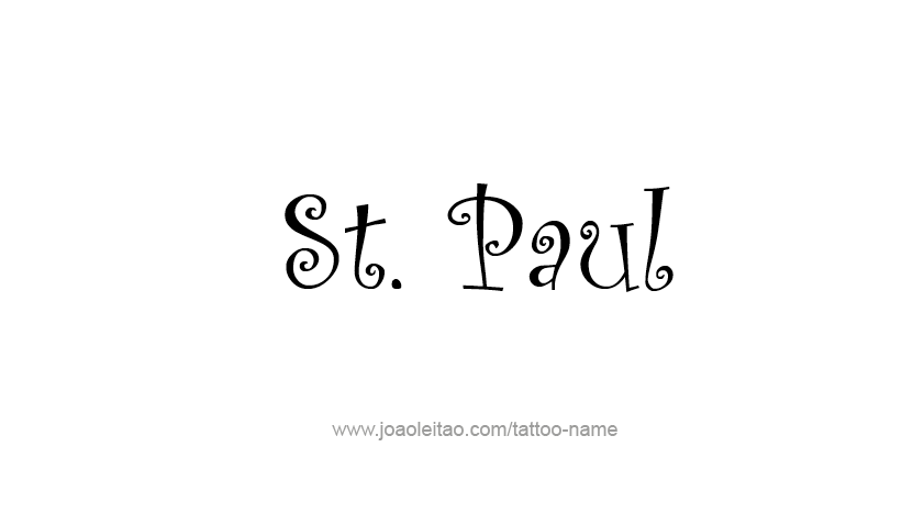 Tattoo Design USA Capital City Name St. Paul