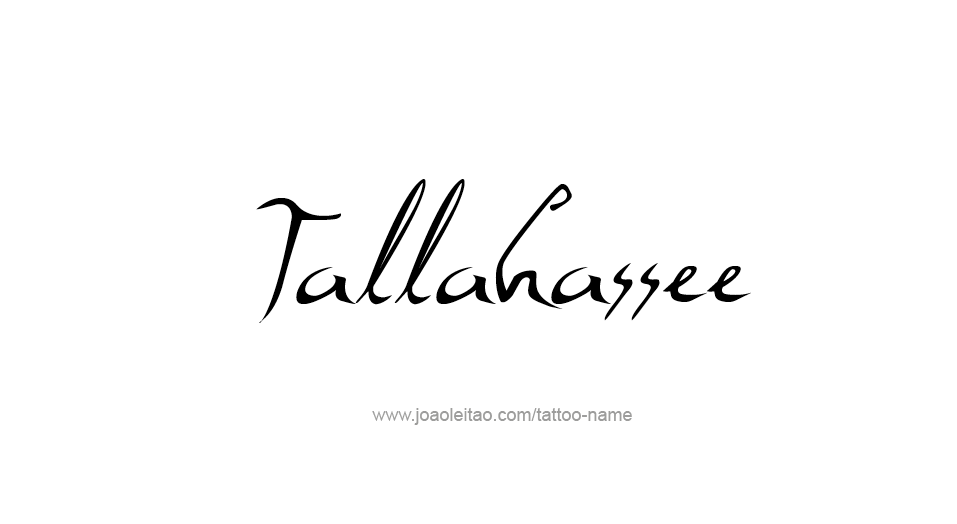 Tattoo Design USA Capital City Name Tallahassee