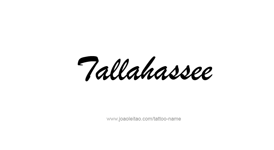 Tattoo Design USA Capital City Name Tallahassee