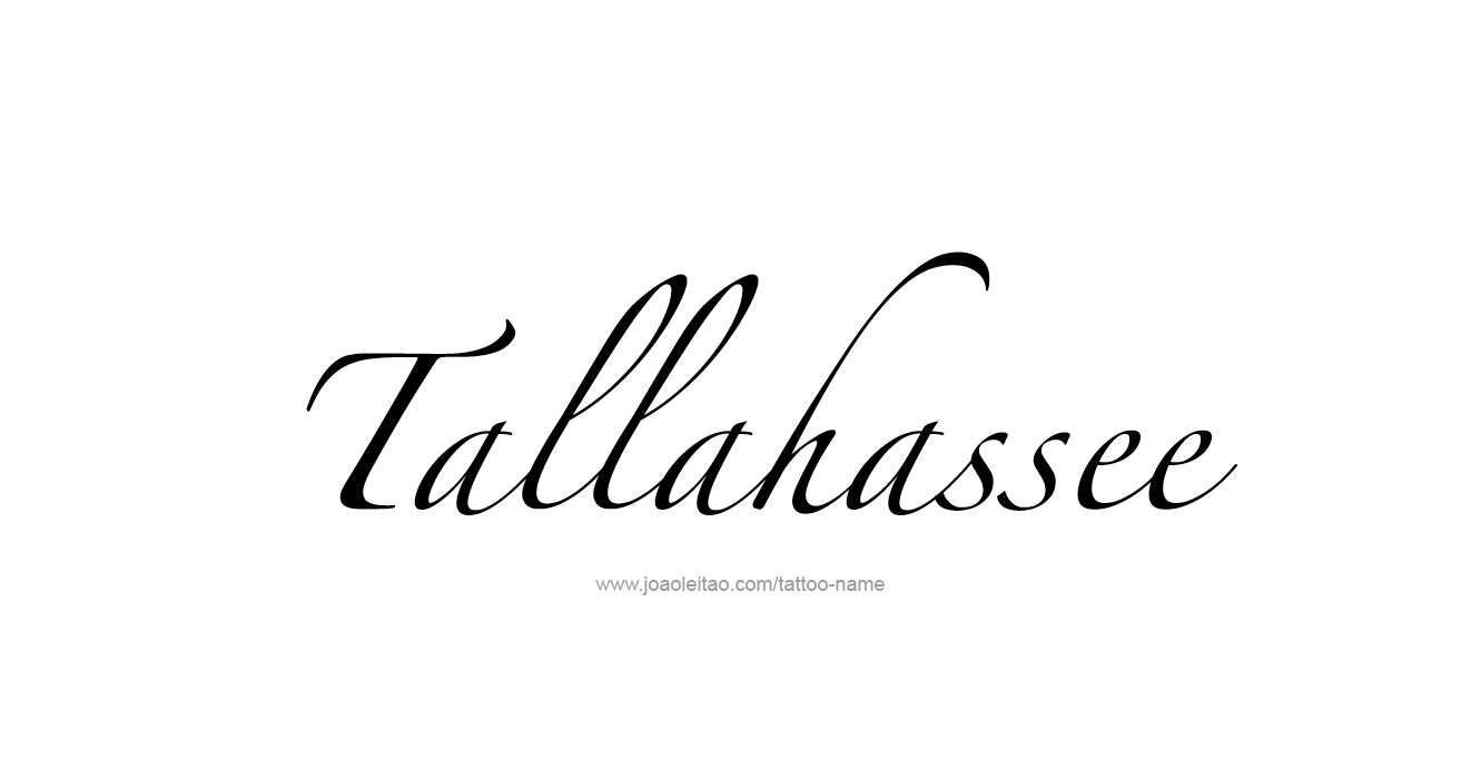 Tattoo Design USA Capital City Name Tallahassee