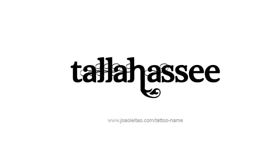 Tattoo Design USA Capital City Name Tallahassee