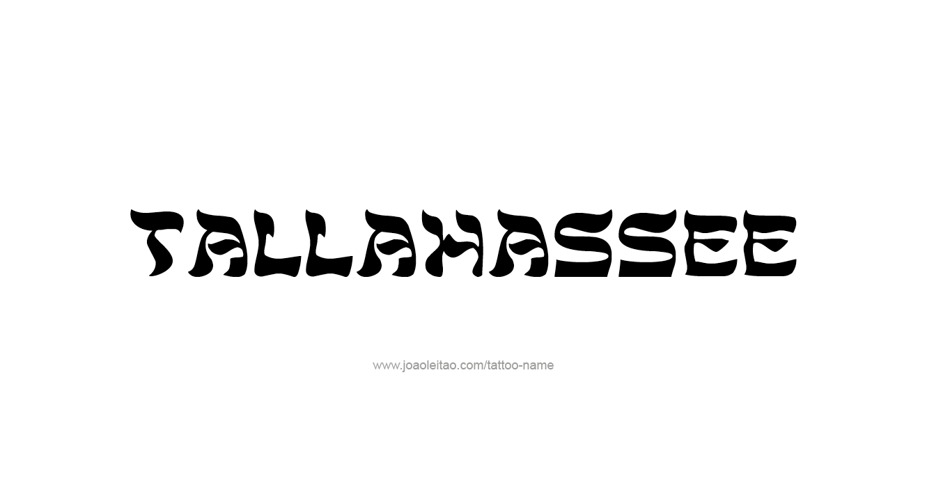 Tattoo Design USA Capital City Name Tallahassee