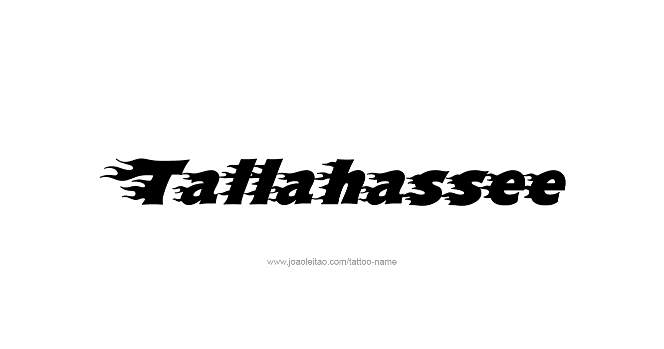 Tattoo Design USA Capital City Name Tallahassee