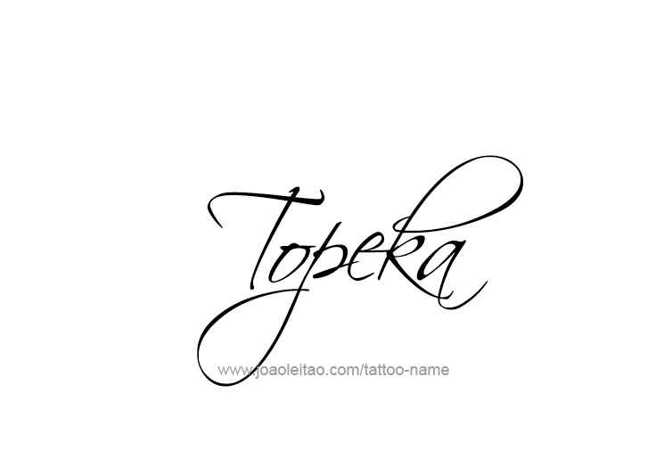 Tattoo Design USA Capital City Name Topeka