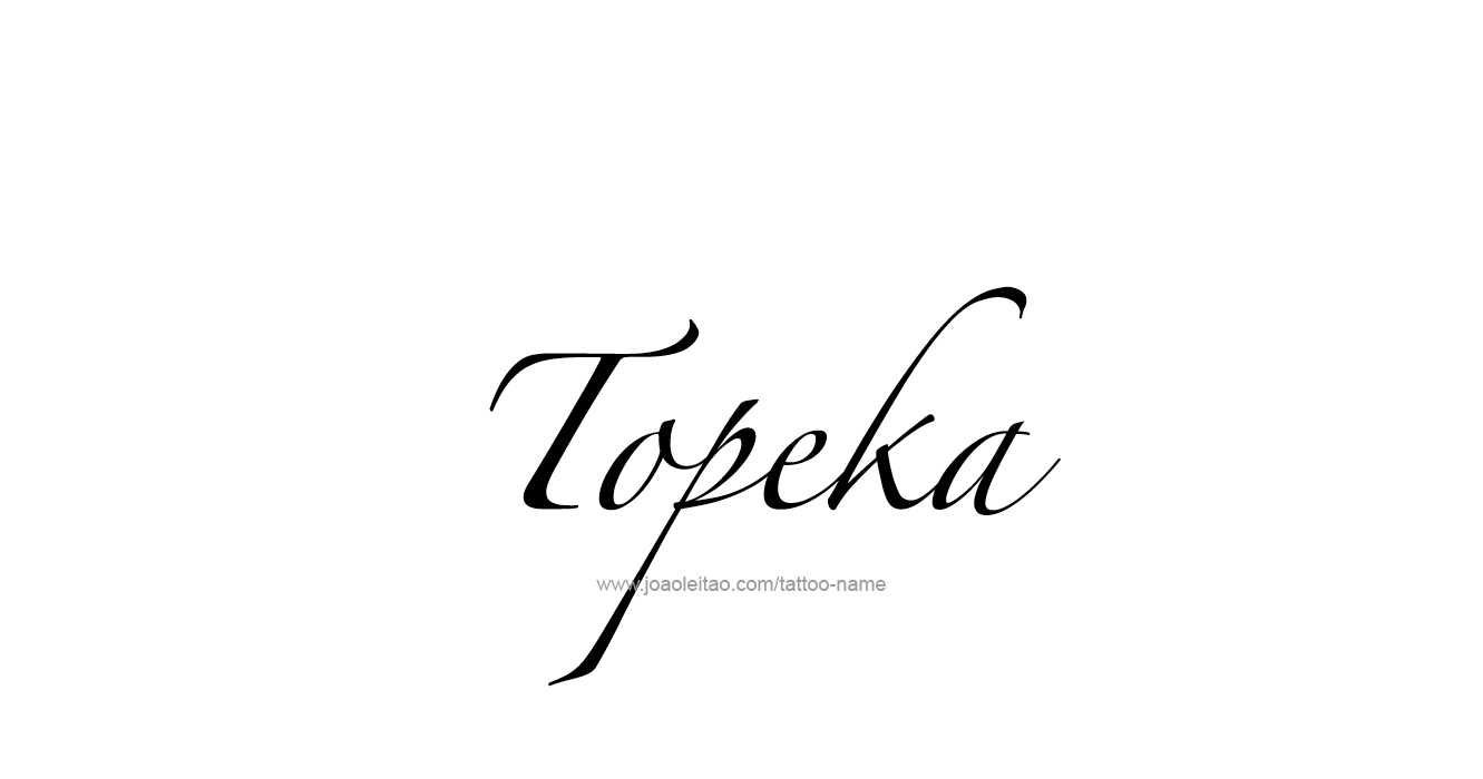 Tattoo Design USA Capital City Name Topeka