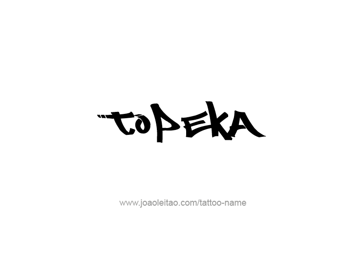 Tattoo Design USA Capital City Name Topeka