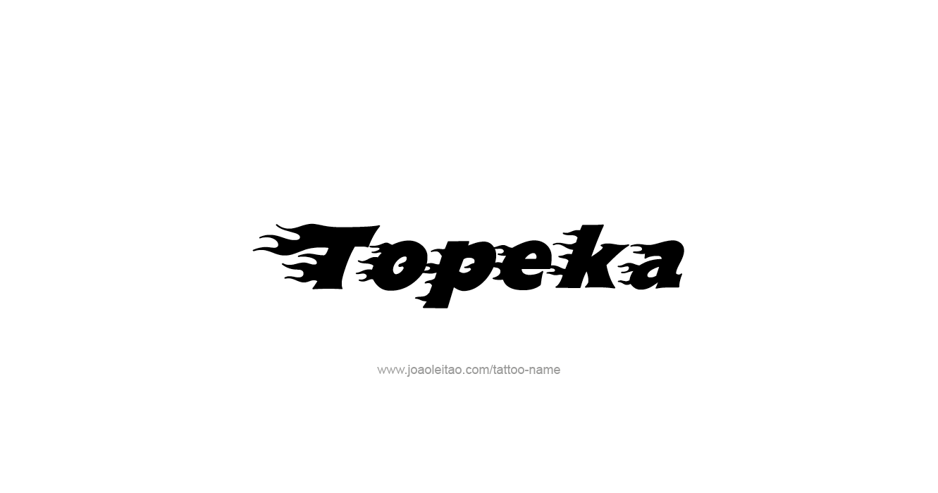 Tattoo Design USA Capital City Name Topeka