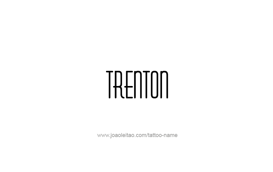 Tattoo Design USA Capital City Name Trenton