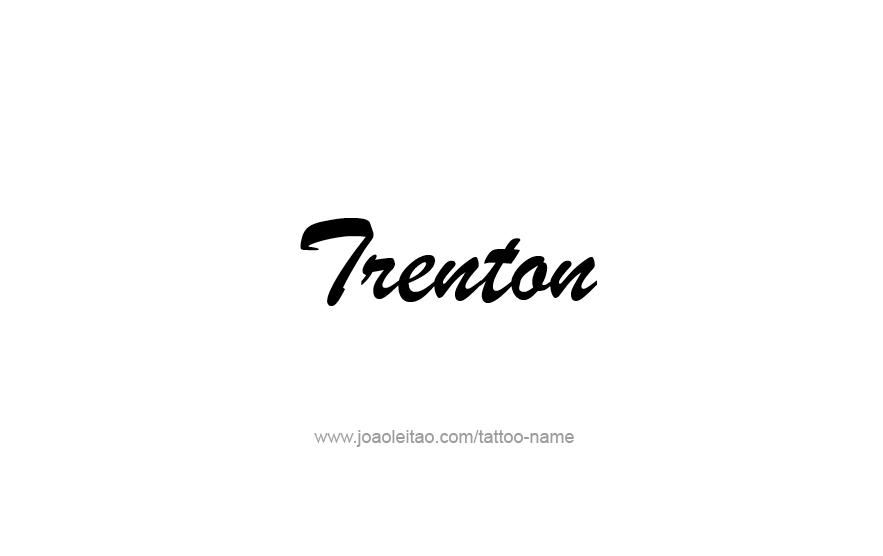 Tattoo Design USA Capital City Name Trenton