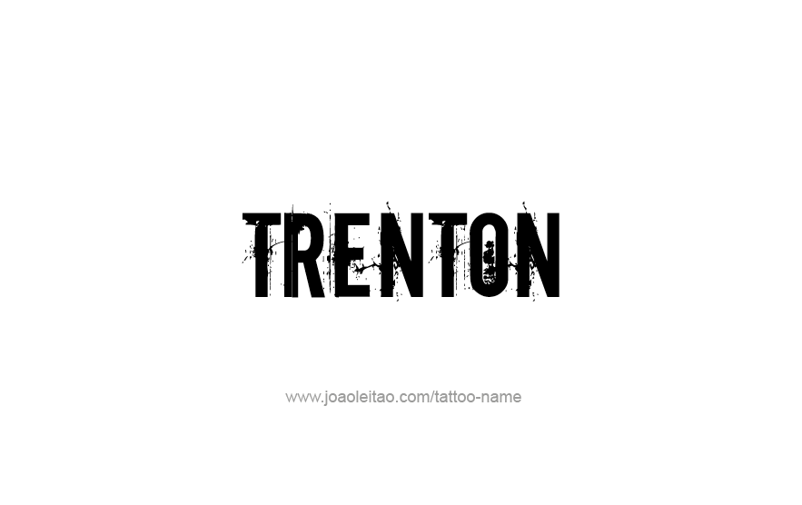 Tattoo Design USA Capital City Name Trenton