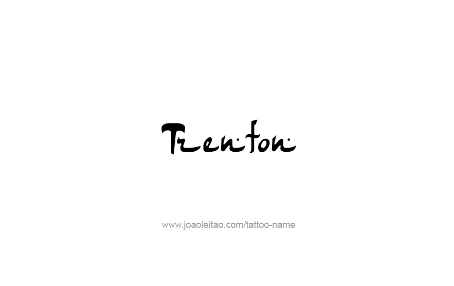 Tattoo Design USA Capital City Name Trenton