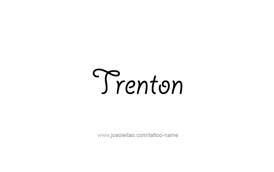 Tattoo Design USA Capital City Name Trenton