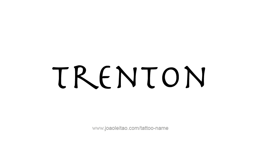 Tattoo Design USA Capital City Name Trenton