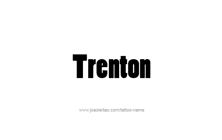 Tattoo Design USA Capital City Name Trenton